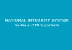 front page of the publication "national integrigy system: serbia and fr yugoslavia"