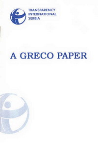 naslovna strana publikacije "a greco paper: corruption and anti-corruption policy in serbia"
